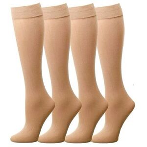 2 Pair! Tan Knee-High Trouser Socks!